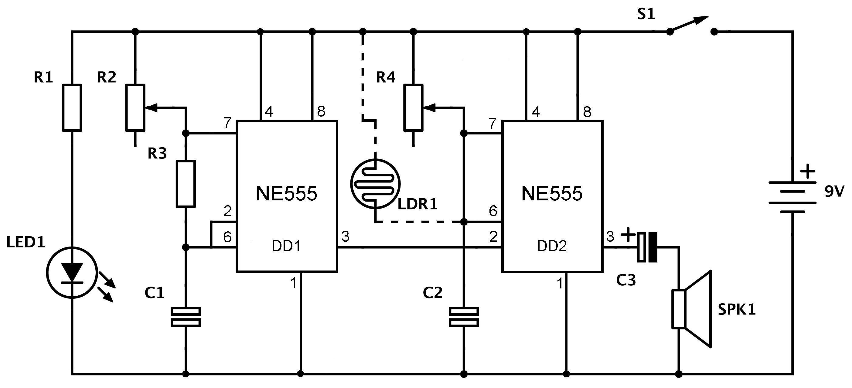 Ne555 отпугиватель собак схема